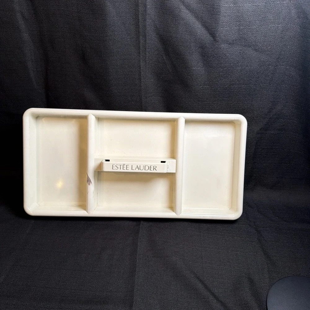 Vintage Estée Lauder Makeup Perfume Organizer Tray W/Collapsible Handle 18